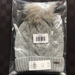 Hollister Cable-Knit Pom Beanie